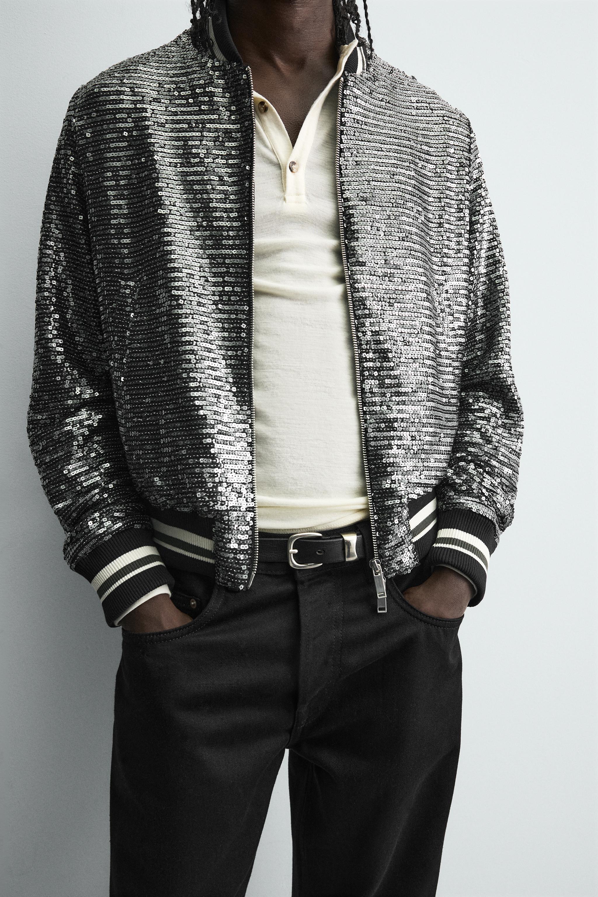 SEQUIN BOMBER JACKET